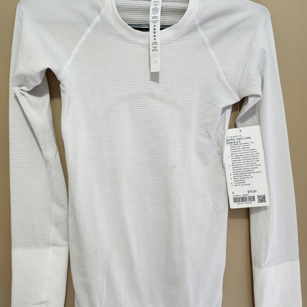 lululemon athletica White Long Sleeve Top